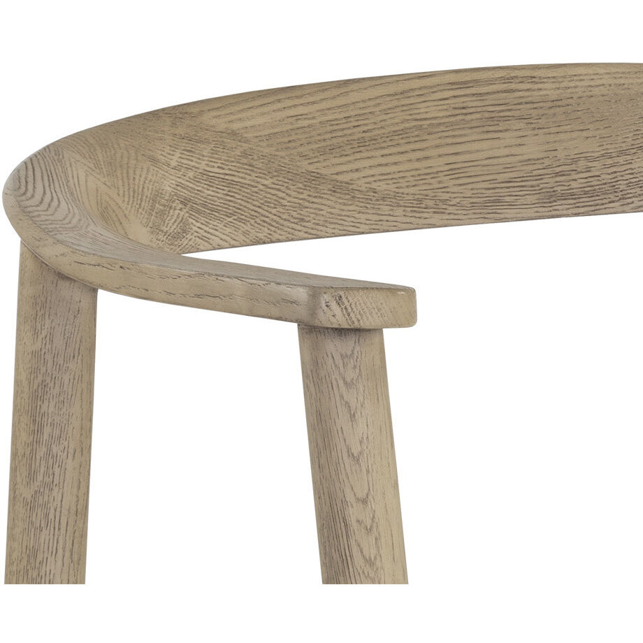 Jeremy Weathered Oak / Dove Cream Dining Armchair